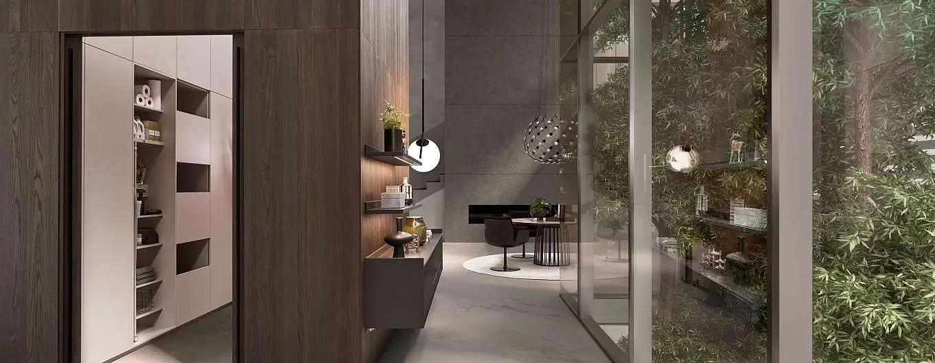 Moderne kuhinje sa tankim aluminijumskim frontom Contino 12 