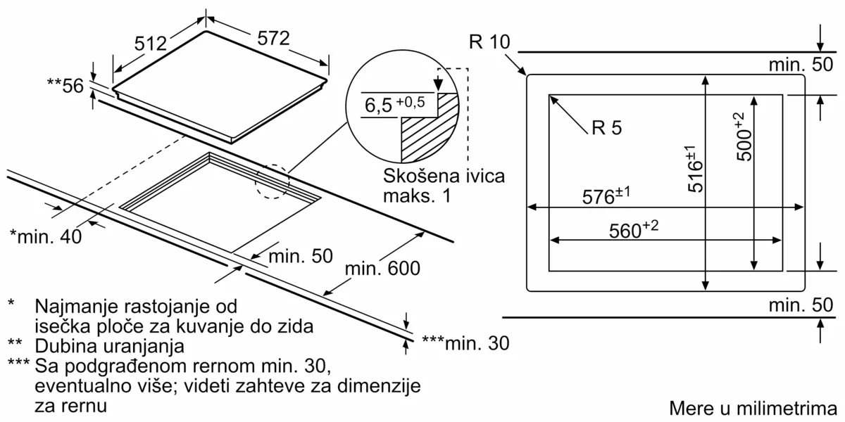 BOSCH PXE601DC1E Indukciona ploča za kuvanje 60 cm Crna, ugradnja u ravni radne ploče serija 8