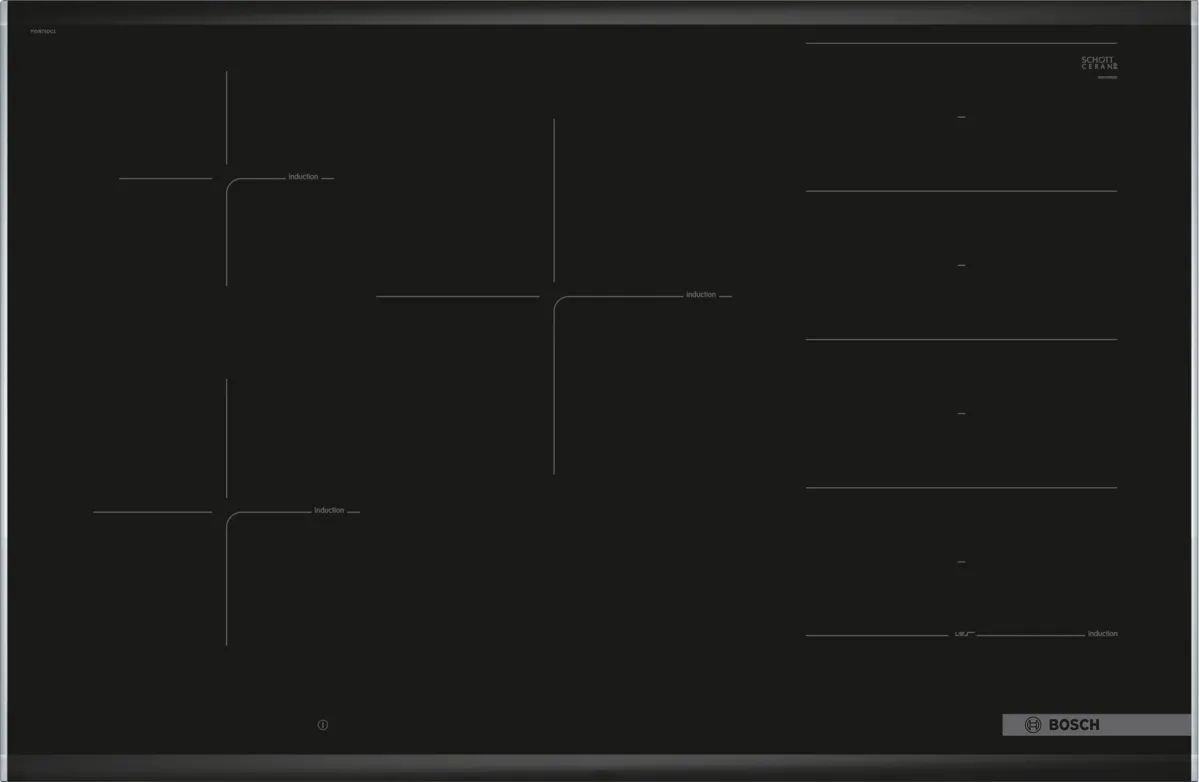 BOSCH PXV875DC1E Indukciona ploča za kuvanje 80 cm Crna, ugradnja sa okvirom serija 8