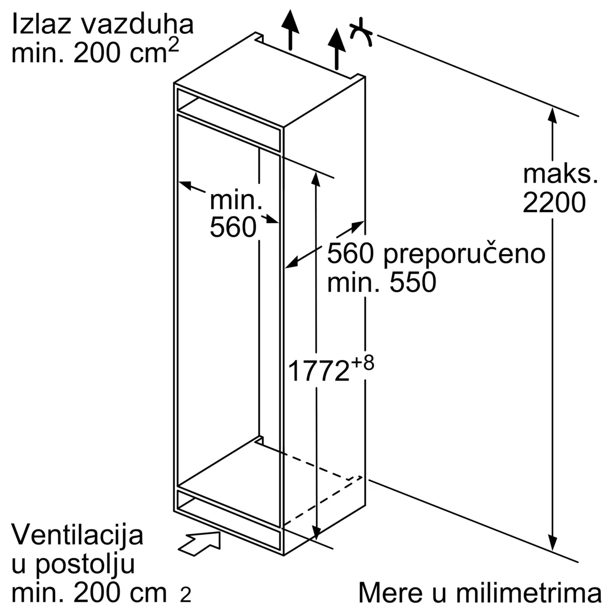 BOSCH KIF86PFE0 kombinovani frižider cena  | Srbija Beograd