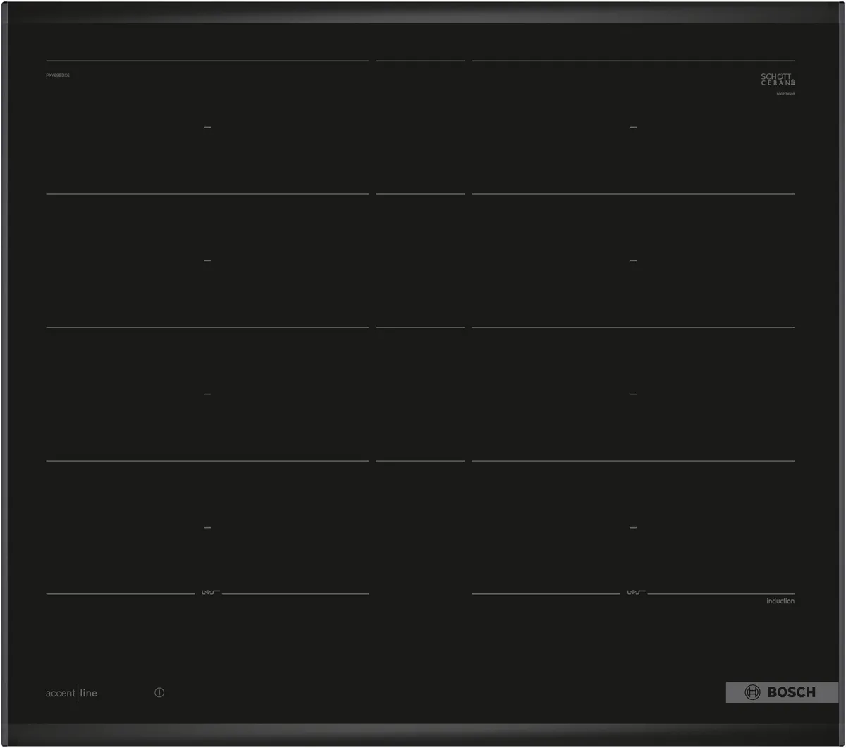 BOSCH PXY695DX6E Indukciona ploča za kuvanje 60 cm Crna, ugradnja sa okvirom serija 8