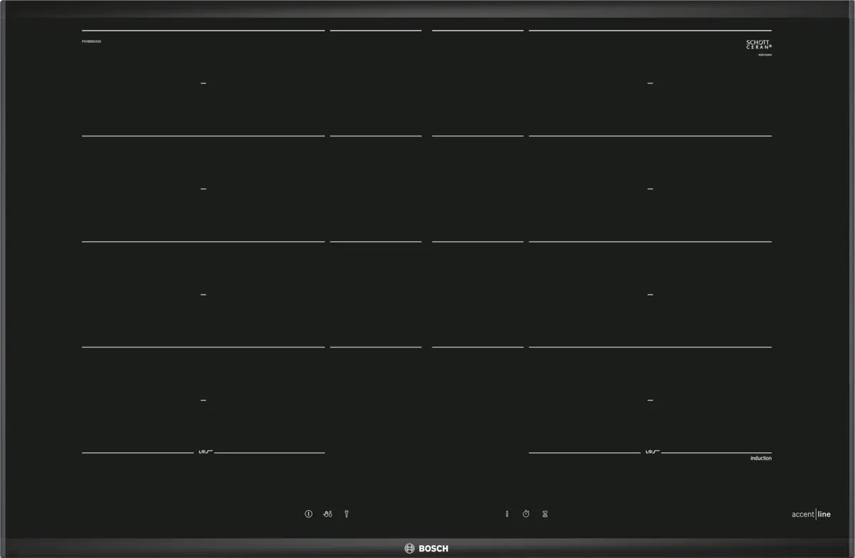 BOSCH PXY895KX5E Indukciona ploča za kuvanje 80 cm Crna, ugradnja sa okvirom serija 8