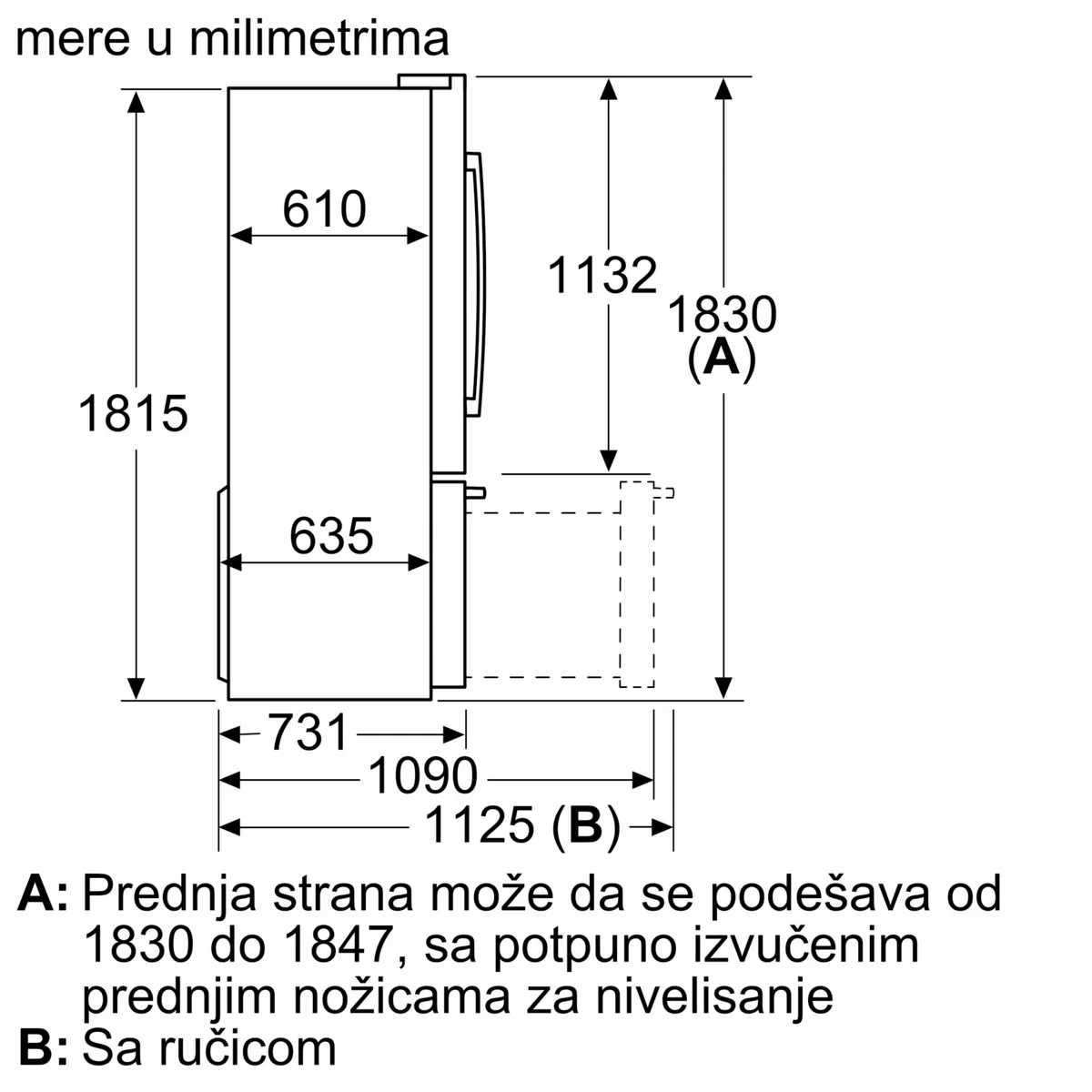 BOSCH KFF96PIEP kombinovani frižider cena  | Srbija Beograd