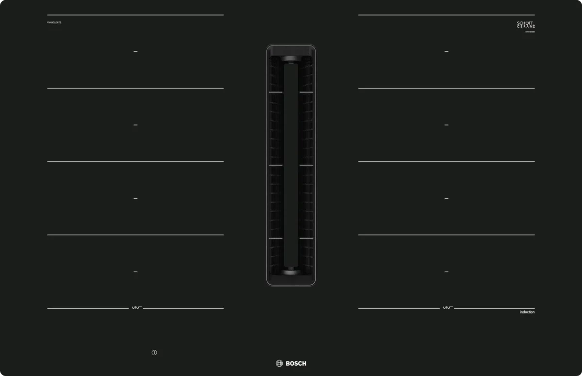 BOSCH PXX801D67E Indukciona ploča za kuvanje sa integrisanim aspiratorom 80 cm ugradnja u ravni radne ploče serija 8
