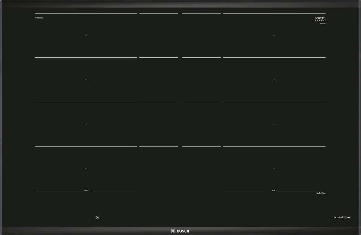 BOSCH PXY895DX6E Indukciona ploča za kuvanje 80 cm Crna, ugradnja sa okvirom serija 8