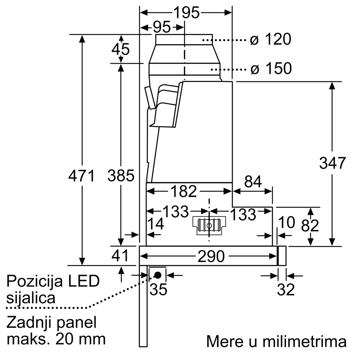 BOSCH DFS067K51 Teleskopski kuhinjski aspirator 60 cm Nerđajući čelik serija 8