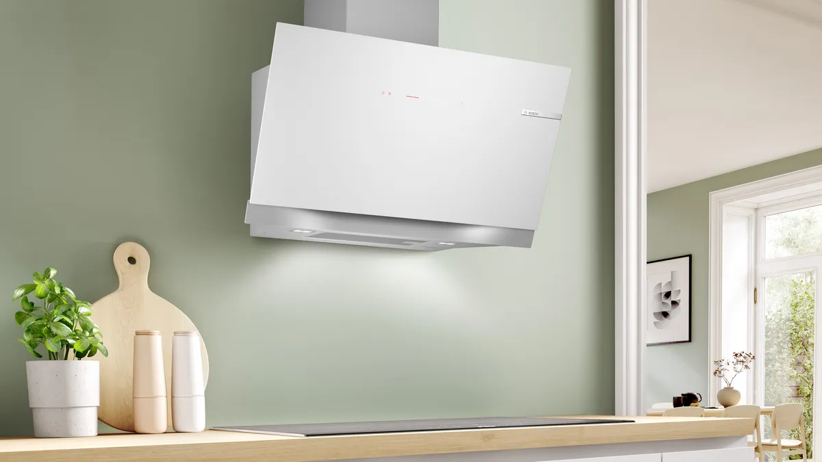 BOSCH DWK91LT20 Zidni aspirator 90 cm clear glass white printed serija 8