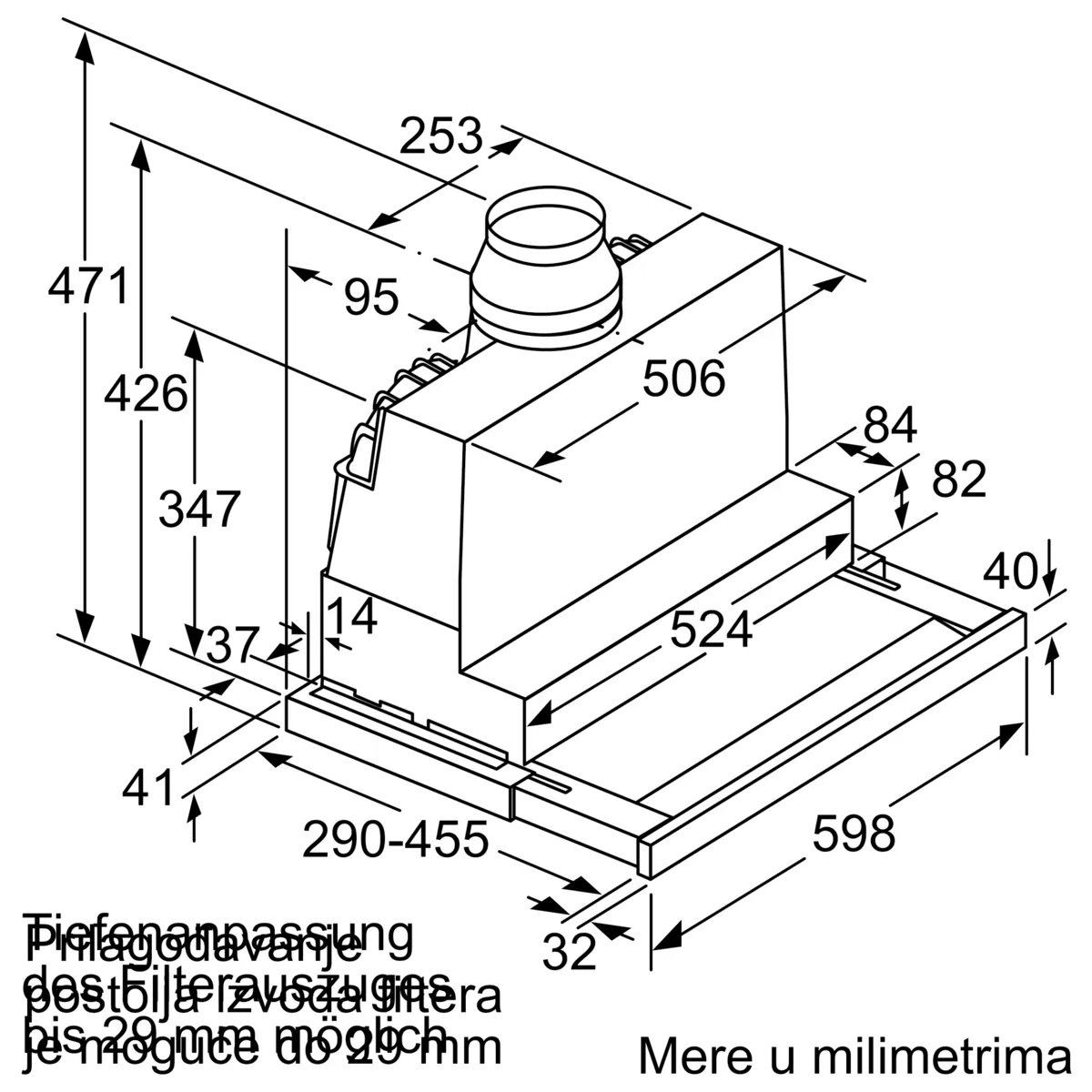 BOSCH DFS067K51 Teleskopski kuhinjski aspirator 60 cm Nerđajući čelik serija 8