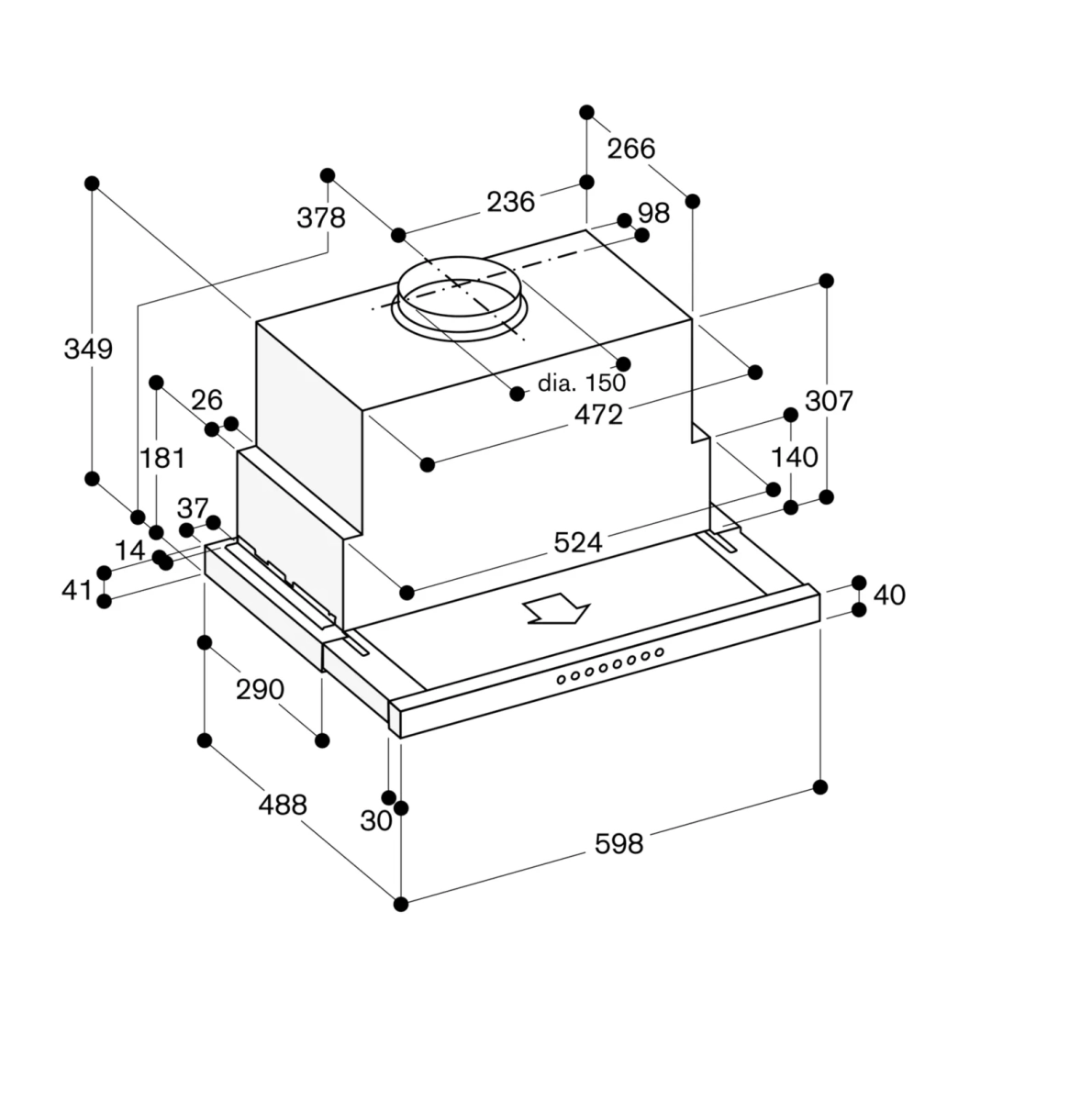 Gaggenau AF210162 aspirator serija 200 Gaggenau AF210162 aspirator serija 200