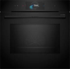 BOSCH HNG978QB1 Ugradna rerna sa dodatnom mikrotalasnom funkcijom i funkcijom pečenja na pari 60 x 60 cm serija 8 Crna