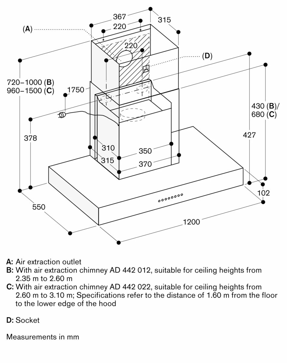 Gaggenau AW442120 aspirator serija 400