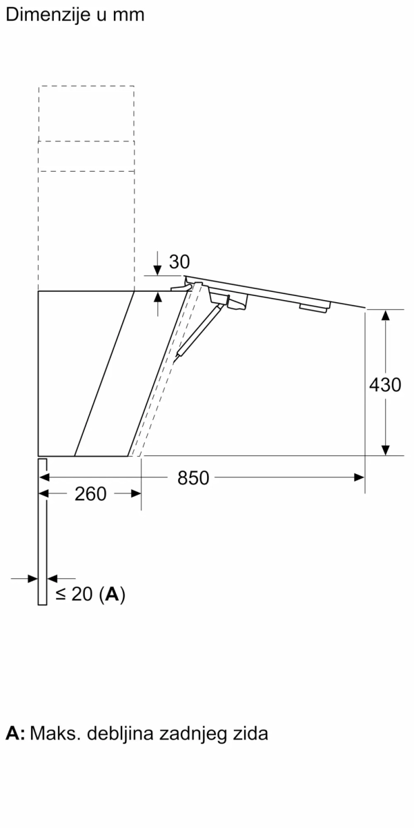 BOSCH DWK81AN60 Zidni aspirator 80 cm serija 6 Crno štampano staklo