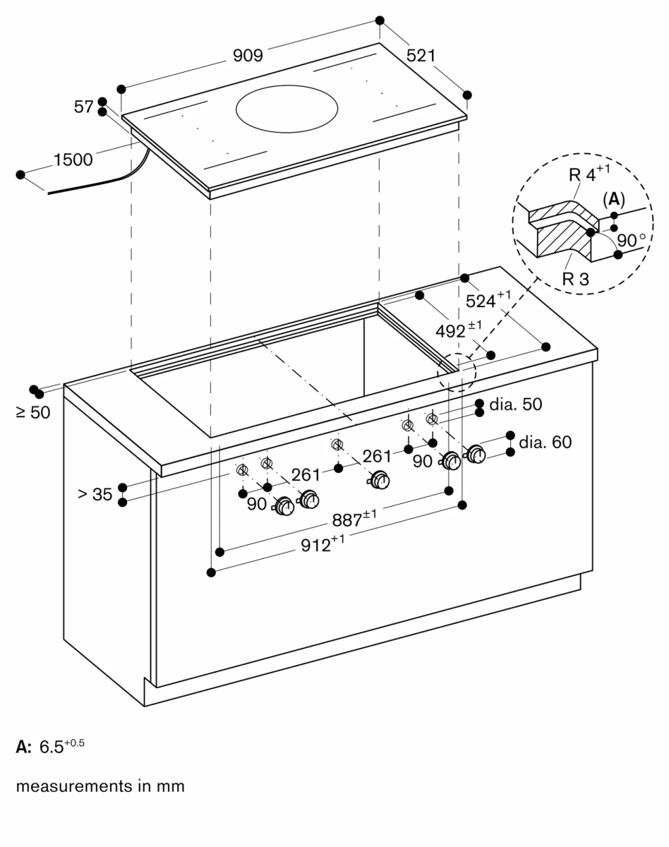 Gaggenau VI492105 Vario indukciona ploča za kuvanje serija 400 Gaggenau VI492105 Vario indukciona ploča za kuvanje serija 400